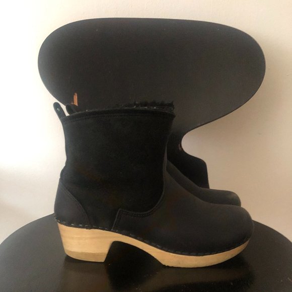No. 6 Shoes No6 Shearling Clog Boots Black Size 4 Poshmark
